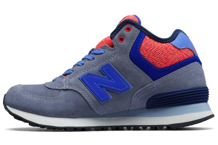 Спортивные кеды женские New Balance 574 Mid Cut серые, красные, синие, 37 EU