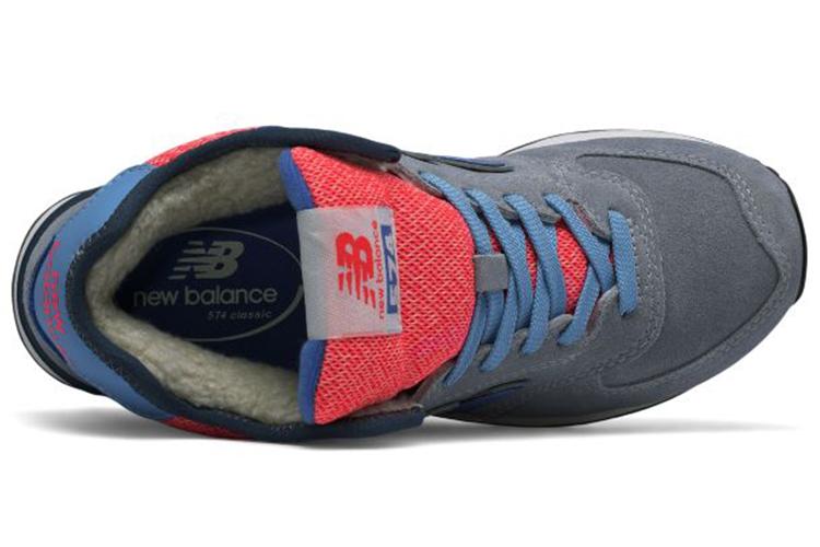 Спортивные кеды женские New Balance 574 Mid Cut серые, красные, синие, 37 EU