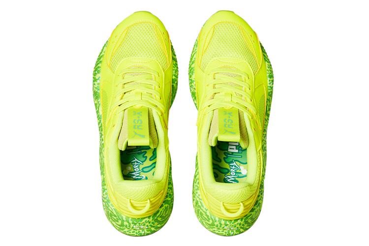 Кроссовки мужские PUMA RS X Rick And Morty желто-зеленые, 44.5 EU
