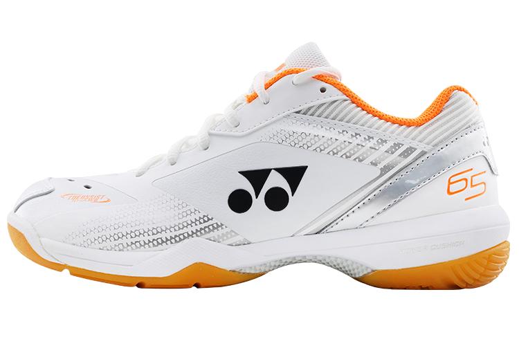 Кроссовки унисекс YONEX 65 3 белые серебристые оранжевые