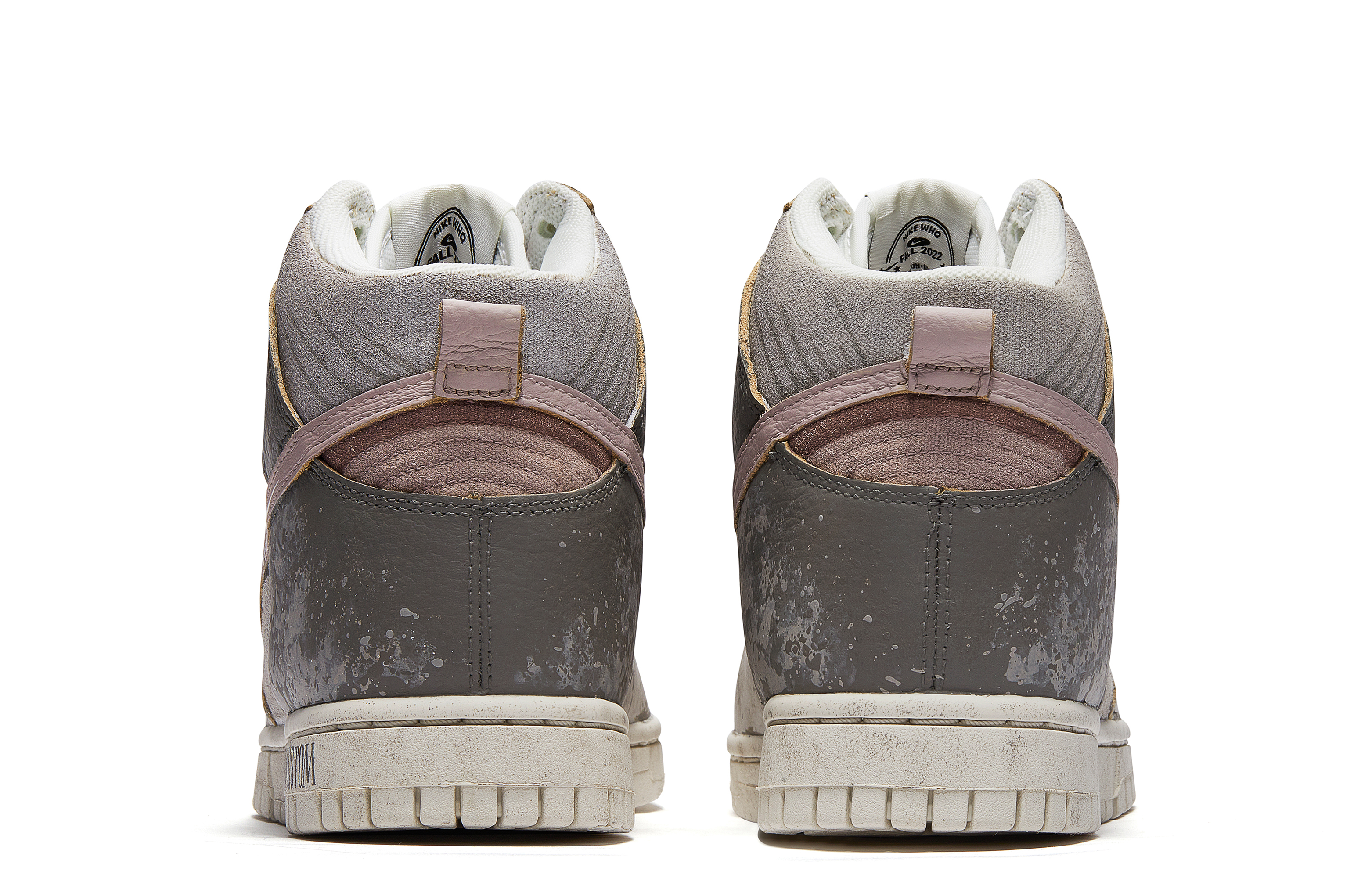 Спортивные кеды женские Nike Dunk ADCDAVINCI Custom серые и белые, 37.5 EU