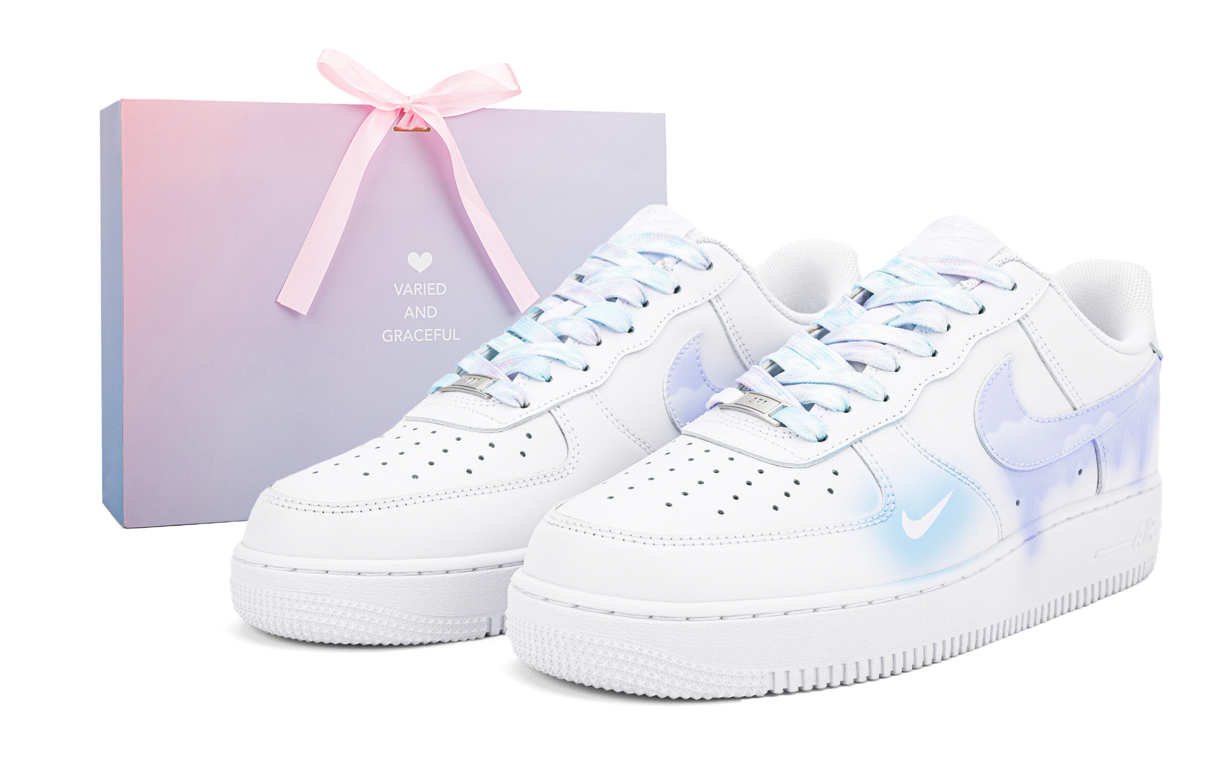 Кроссовки мужские Nike Air Force 1 Low Top белые, 37.5 EU