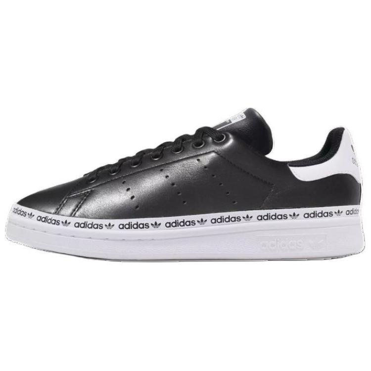 Кеды женские Adidas Stan Smith Logo Taping черные, белые