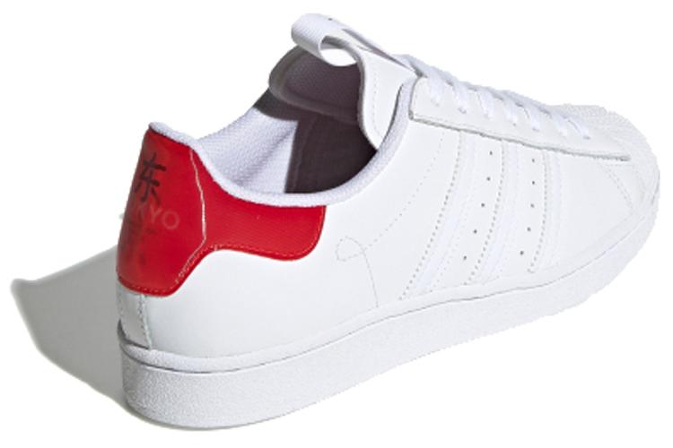 Кеды унисекс Adidas Originals Superstar Tokyo City Pack белые/красные, 36 2/3 EU