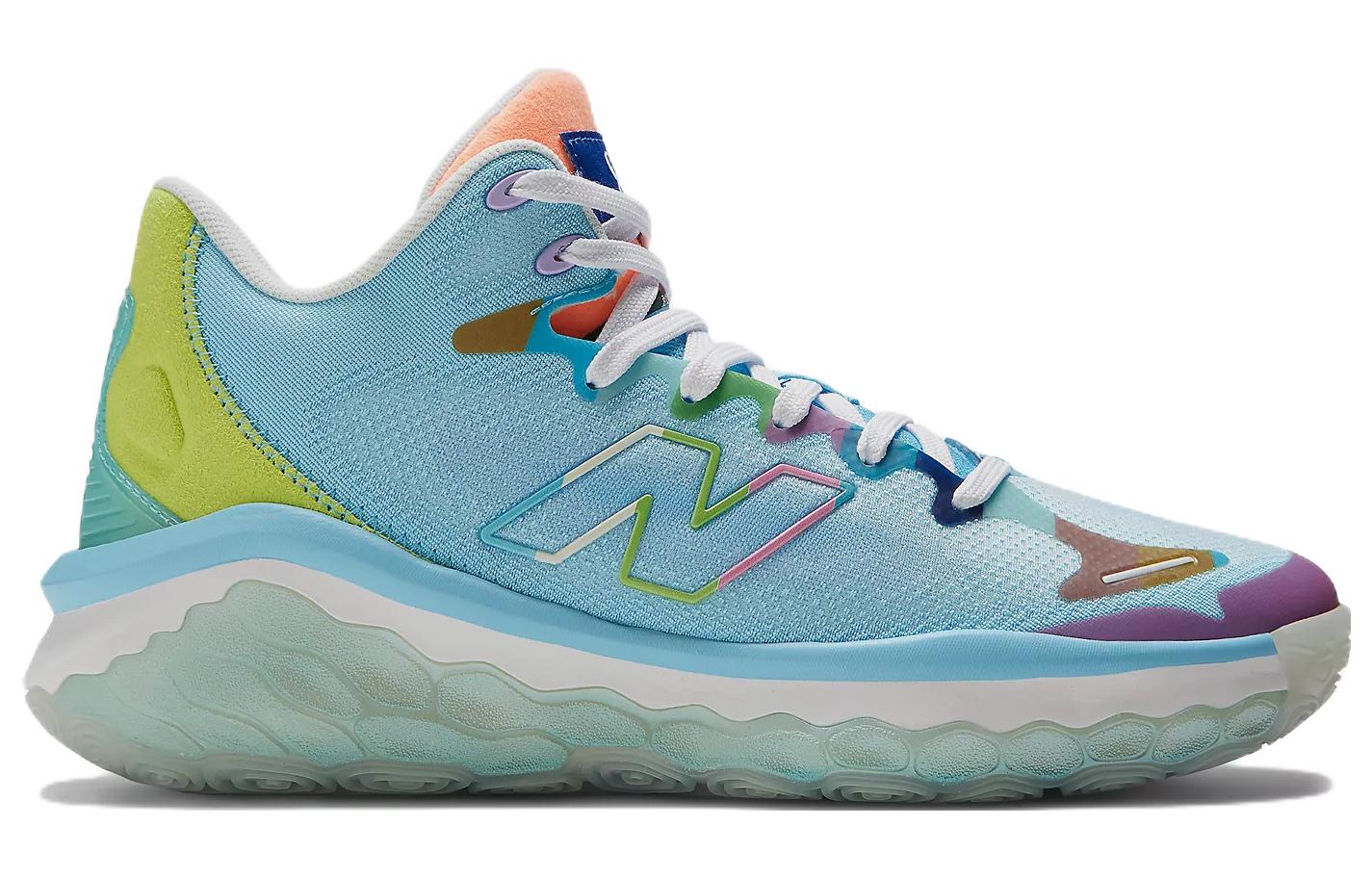 Кроссовки мужские New Balance Fresh Foam BB Paris, синий-зеленый, 44 EU