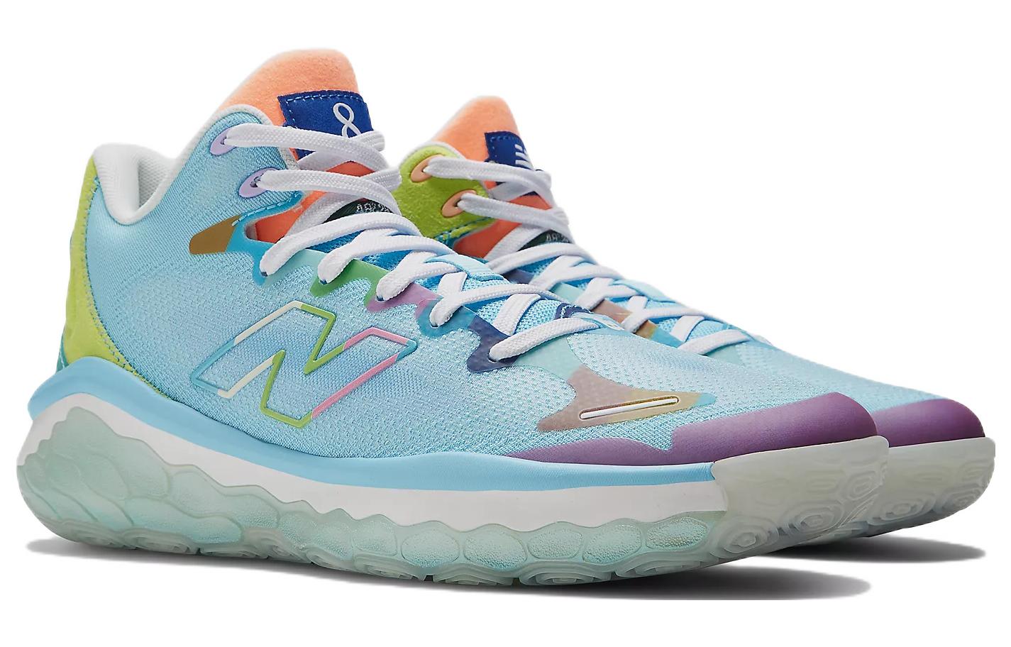 Кроссовки мужские New Balance Fresh Foam BB Paris, синий-зеленый, 44 EU