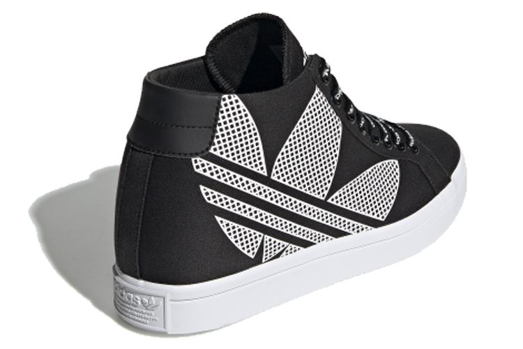 Кеды женские Adidas Originals Courtvantage Heel Logo черные, белые, 42 EU