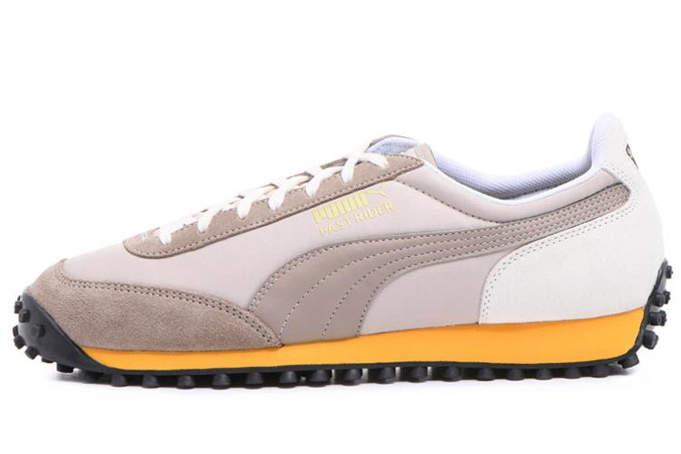 Кроссовки унисекс PUMA Fast Rider Low серые, белые, желтые, 35.5 EU