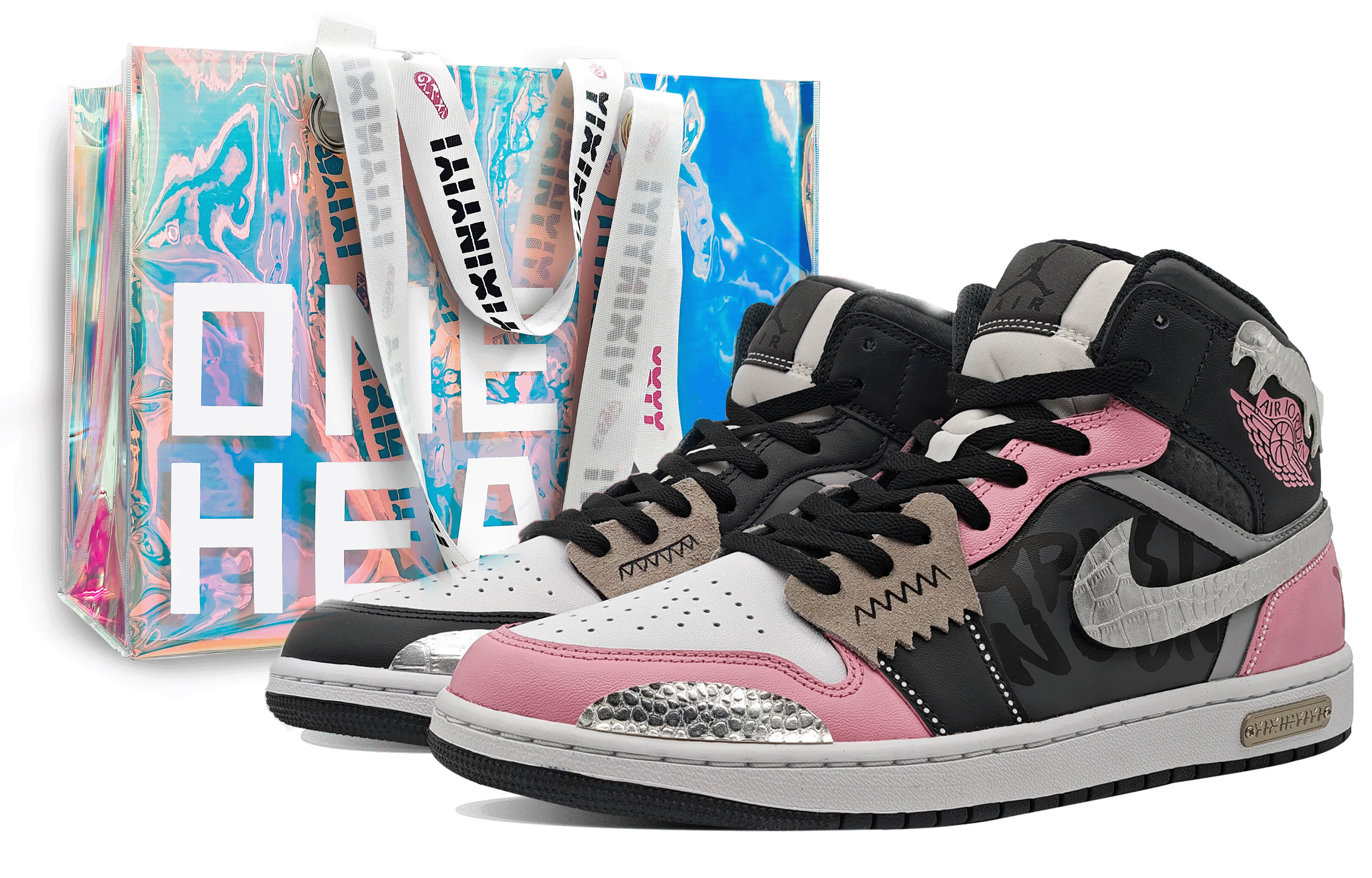 Pink Gray Mismatched