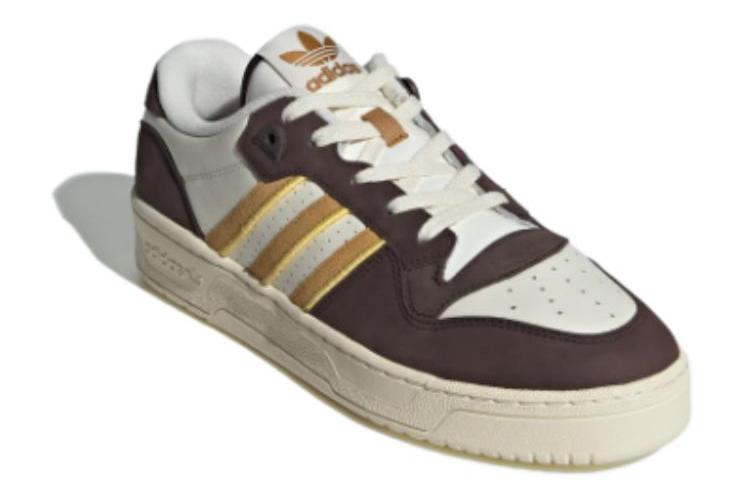 Спортивные кеды унисекс Adidas Rivalry Low белые, коричневые, 36 EU