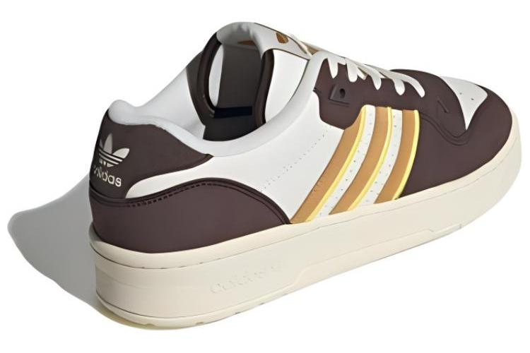 Спортивные кеды унисекс Adidas Rivalry Low белые, коричневые, 36 EU