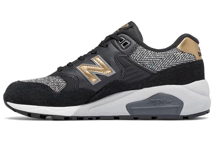 Кроссовки женские New Balance 580 Series черно-золотые, 36.5 EU