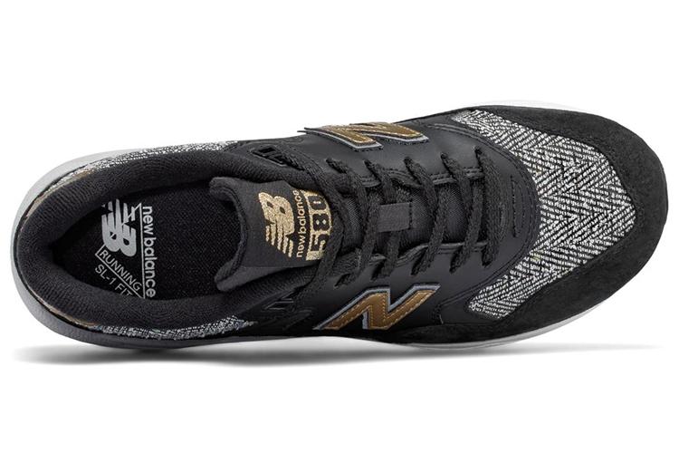 Кроссовки женские New Balance 580 Series черно-золотые, 36.5 EU