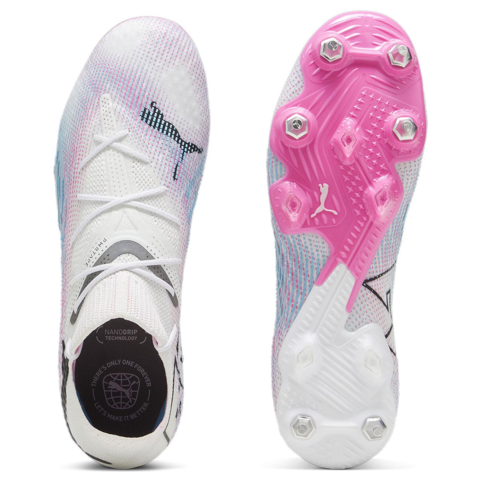 Футбольные бутсы PUMA Future 7 Ultimate MxSG белые, розовые, 39 EU