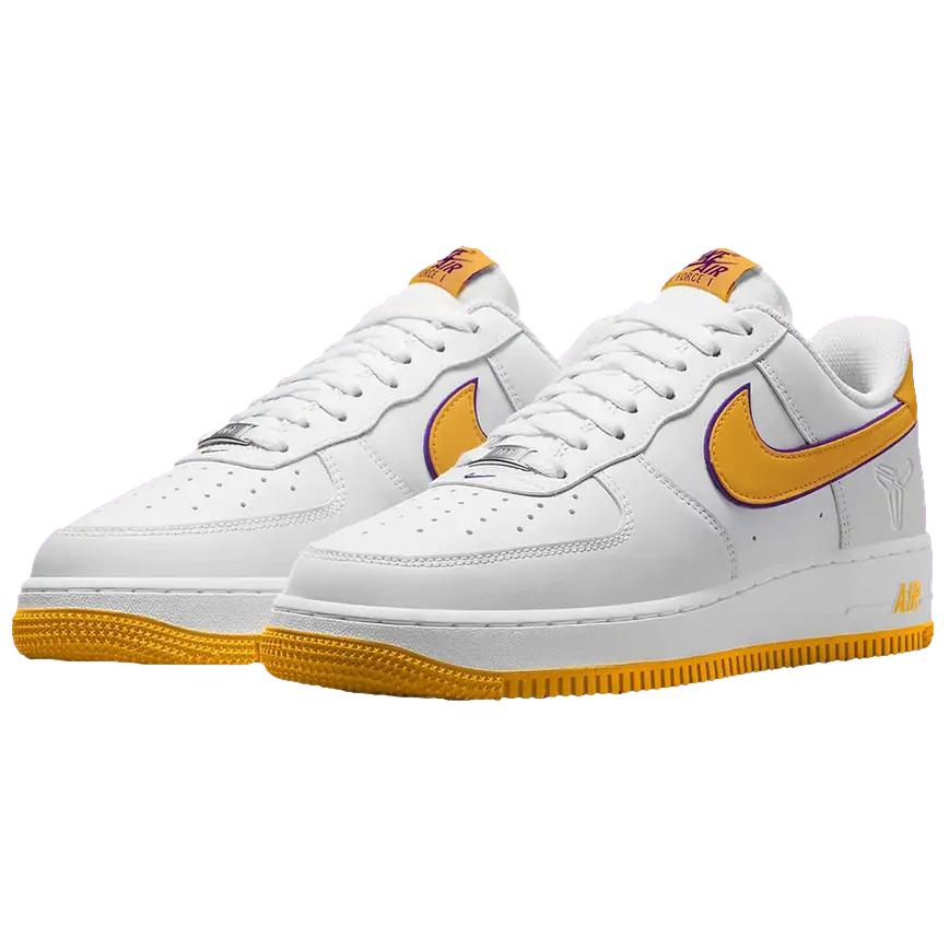 Кеды мужские Nike Air Force 1 Retro QS белые, желтые, фиолетовые, 36.5 EU