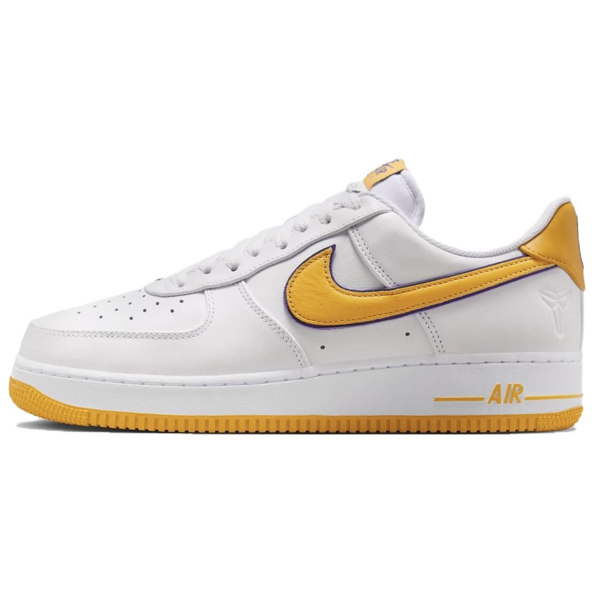 Кеды мужские Nike Air Force 1 Retro QS белые, желтые, фиолетовые, 36.5 EU
