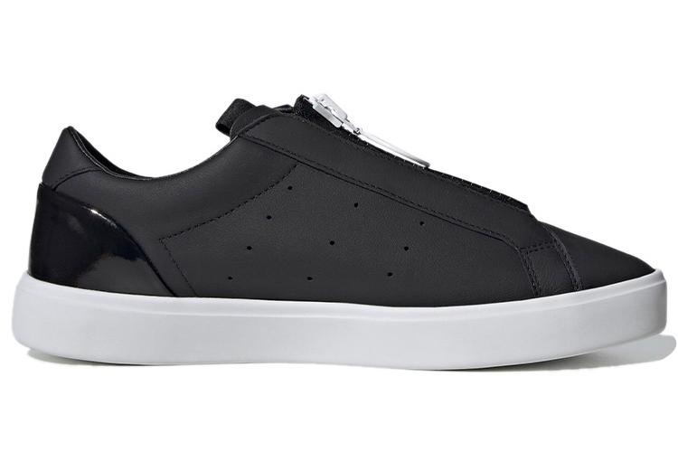 Кеды женские Adidas Originals Sleek Zip черные, белые, 36 2/3 EU