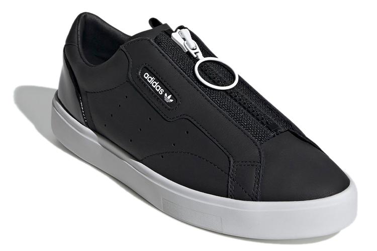 Кеды женские Adidas Originals Sleek Zip черные, белые, 36 2/3 EU