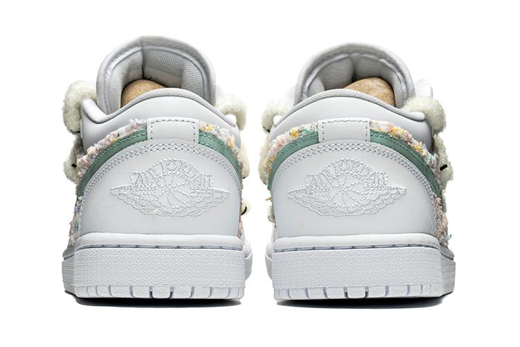 Кеды женские Jordan Air Jordan 1 Low DB6480-100 белые и зелёные, 35.5 EU