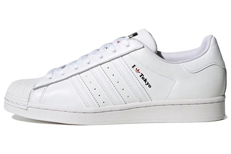 Кроссовки унисекс Adidas Originals Superstar красно-белые, 44 EU