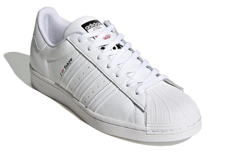 Кроссовки унисекс Adidas Originals Superstar красно-белые, 44 EU