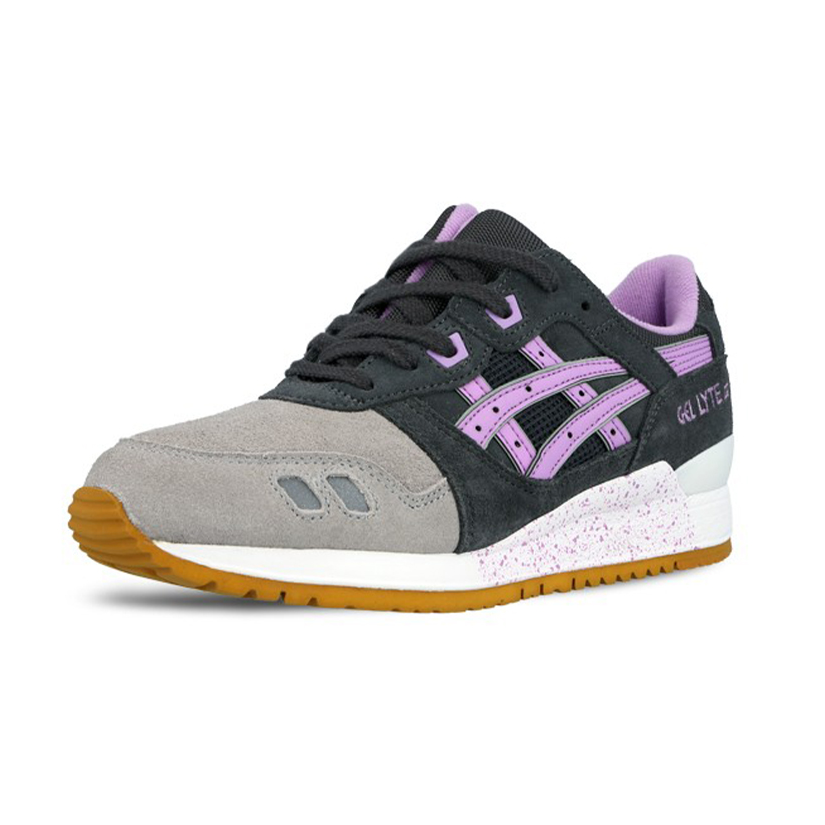 Кроссовки женские ASICS Gel Lyte 3 серые-фиолетовые, 36.5 EU