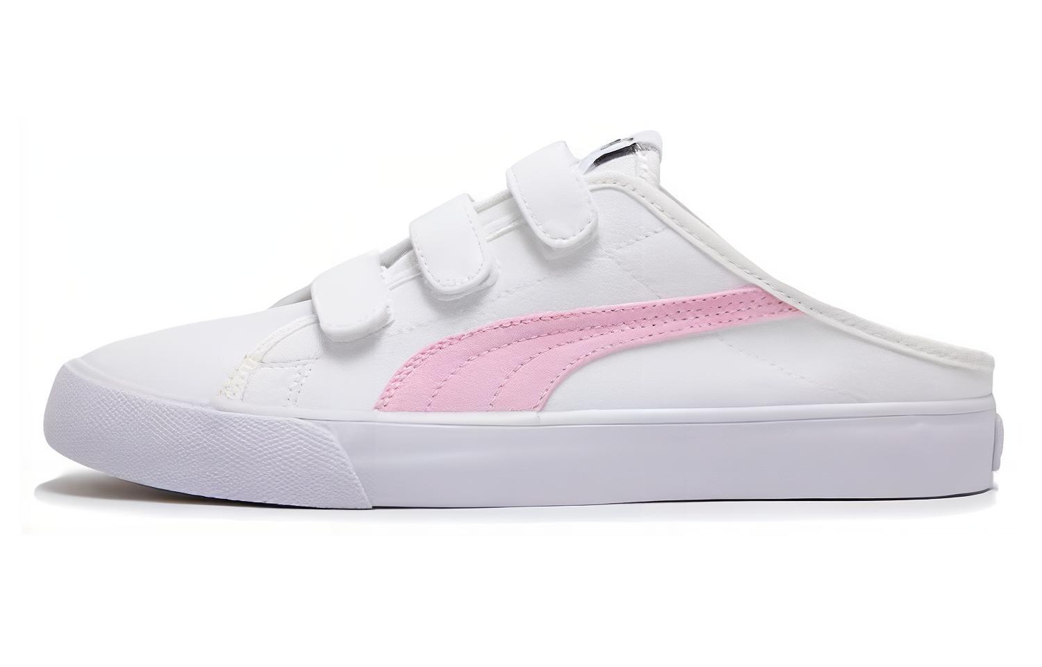 Кеды женские PUMA Bari Mule Velcro белые и розовые