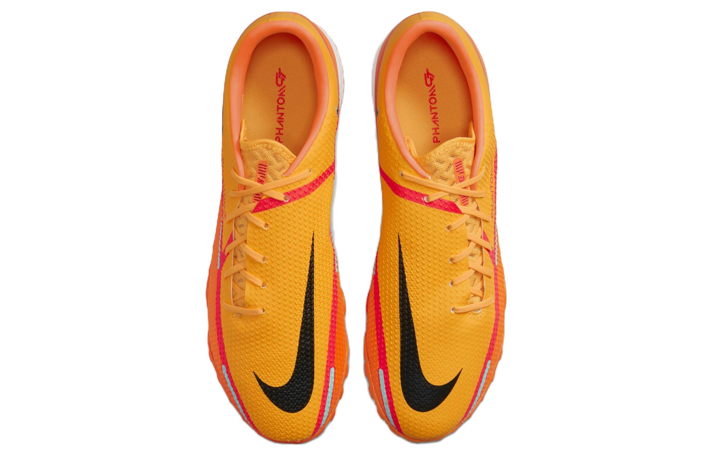 Футбольные бутсы мужские Nike Phantom GT2 Pro Tf оранжево-черные, 42.5 EU