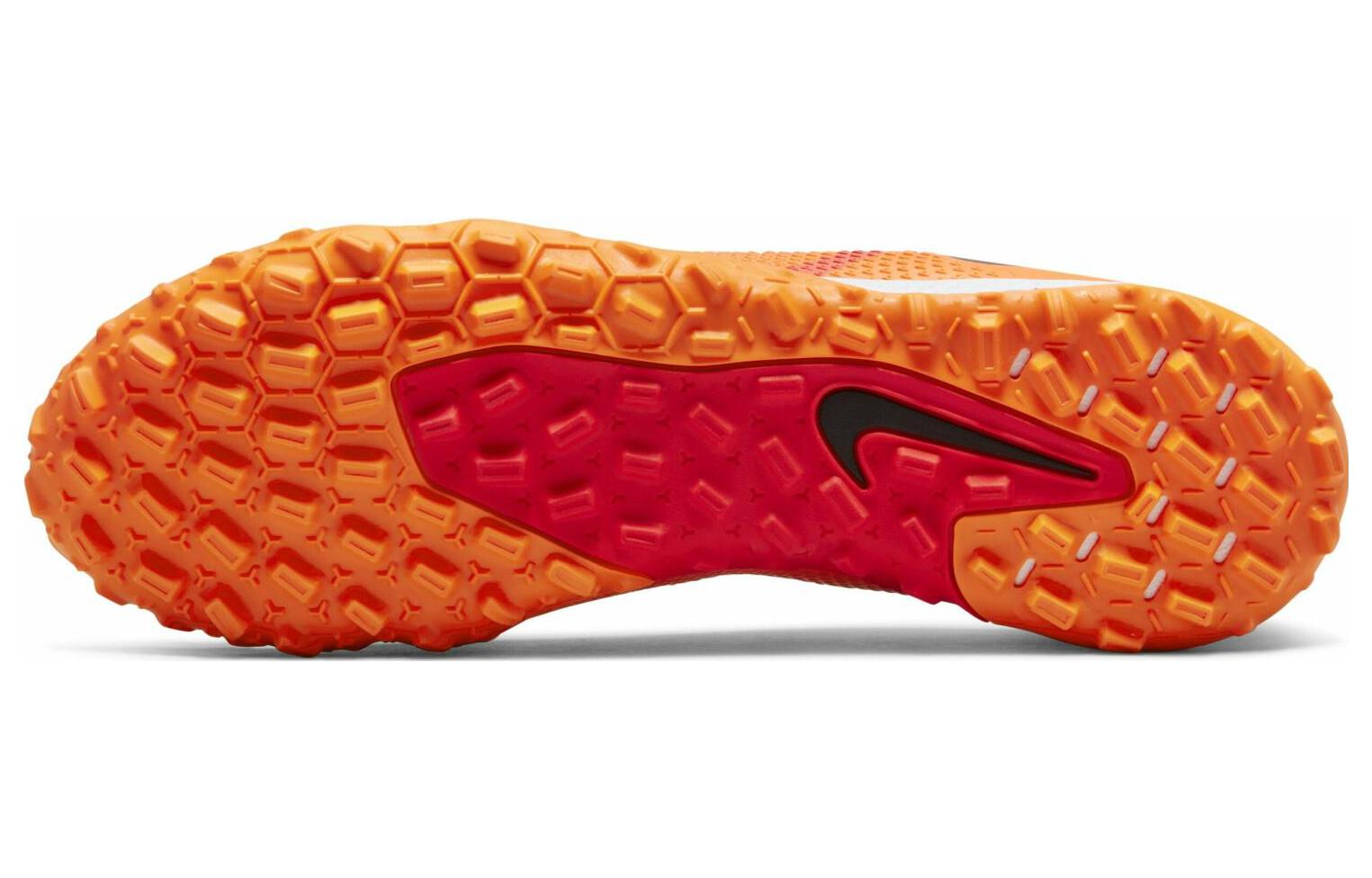 Футбольные бутсы мужские Nike Phantom GT2 Pro Tf оранжево-черные, 42.5 EU