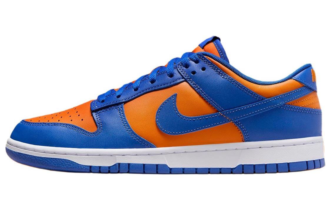 Кеды мужские Nike Dunk Low Knicks, синие, оранжевые, 44 EU