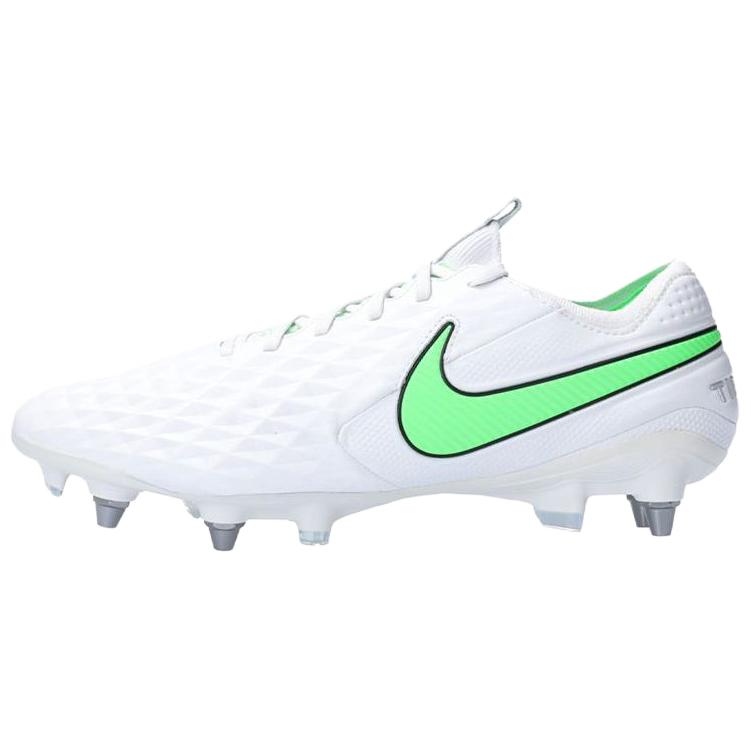 Футбольные бутсы мужские Nike Tiempo Legend 8 Elite SG-Pro белые-зеленые, 40.5 EU