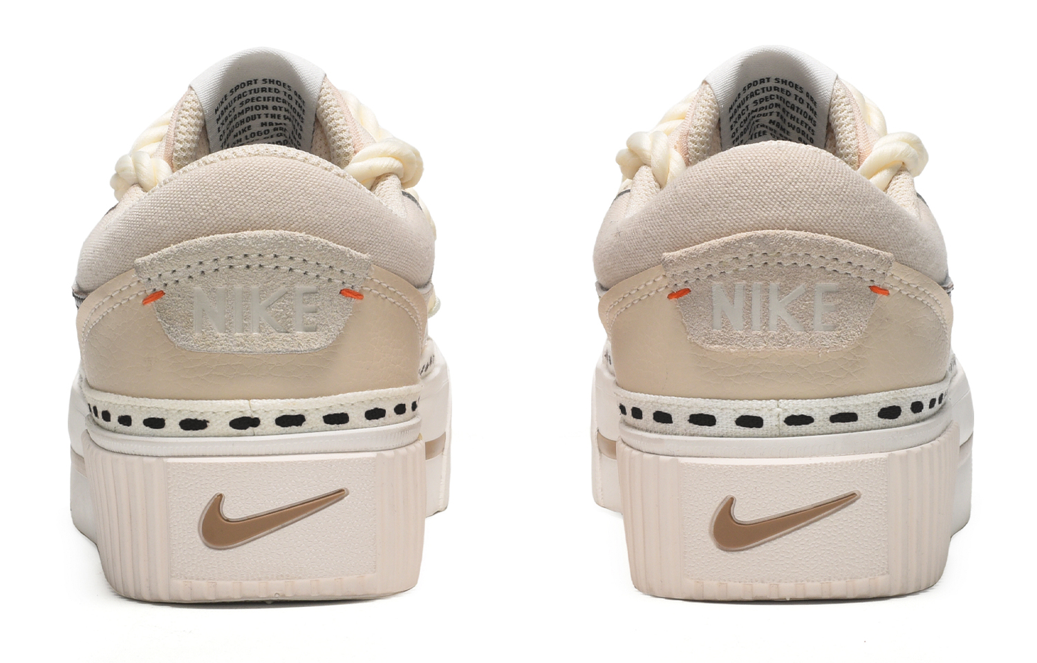Кеды женские Nike Court Legacy Lif бежево-коричневые, 36.5 EU