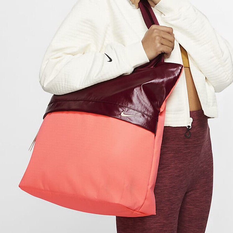 Сумка женская Nike BA6171-638 темно-бордовая/ярко-оранжевая