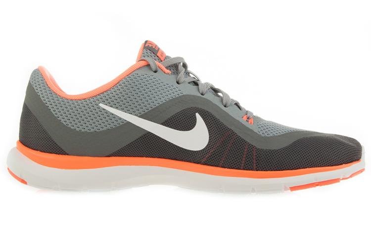 Кроссовки женские Nike Flex Trainer 6 серые, оранжевые, белые, 36 EU