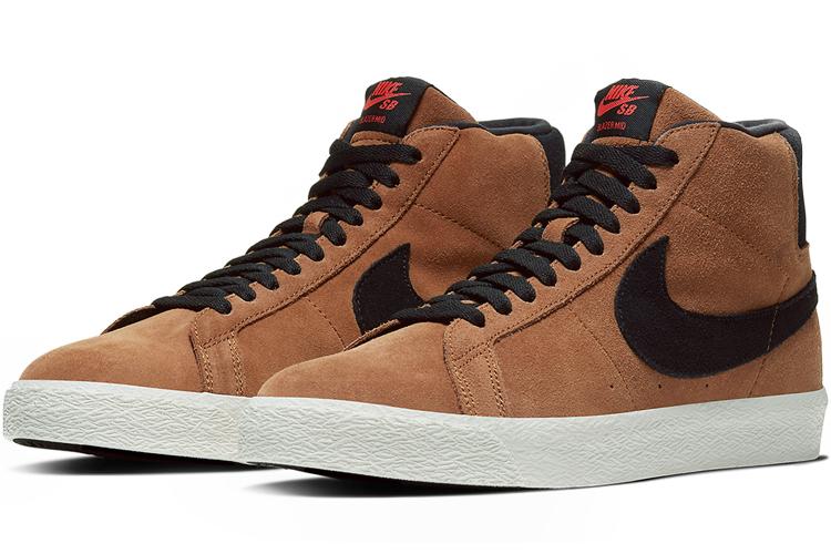 Кеды унисекс Nike Blazer SB Mid British Tan, 36 EU