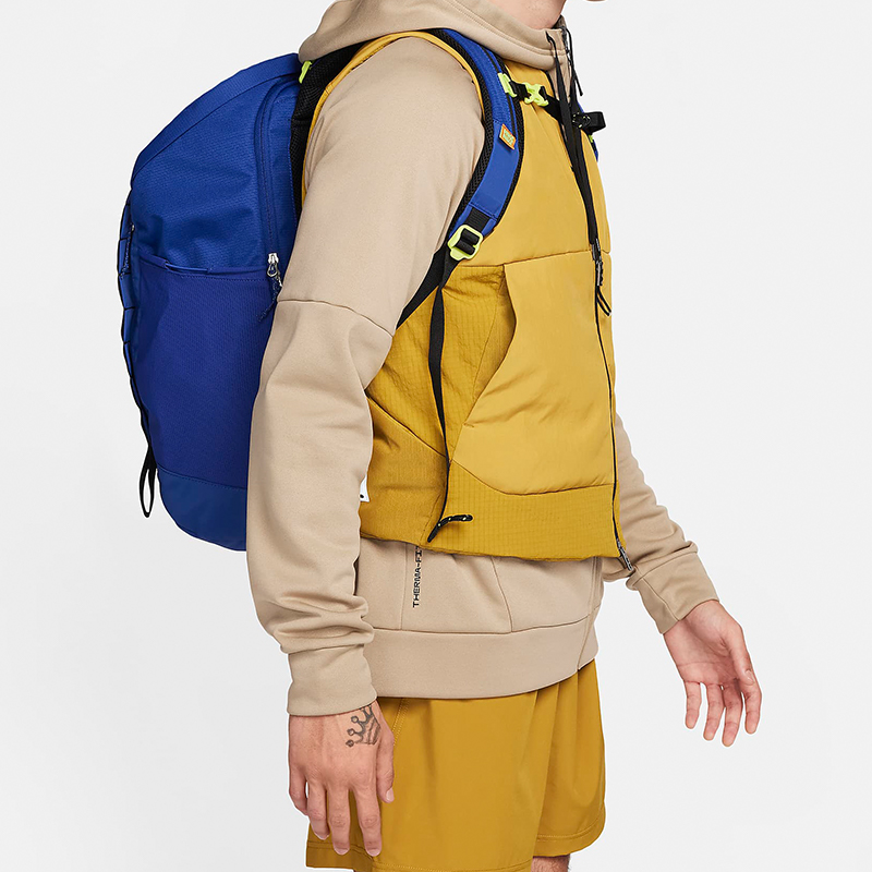 Рюкзак унисекс Nike DJ9677-455 темно синий черный неоново зеленый