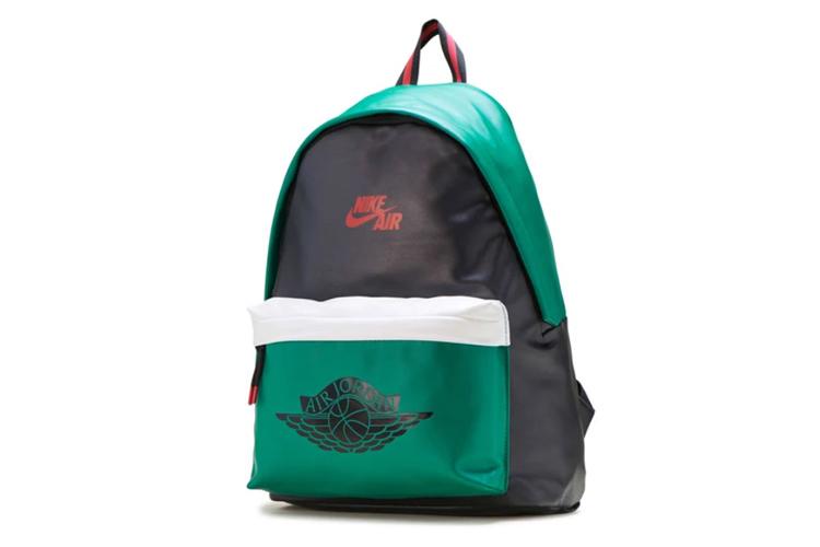 Рюкзак унисекс Jordan 9A0390-085 черный, зелёный, мультицветный