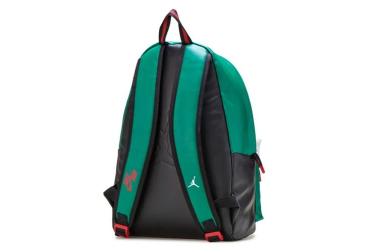 Рюкзак унисекс Jordan 9A0390-085 черный, зелёный, мультицветный