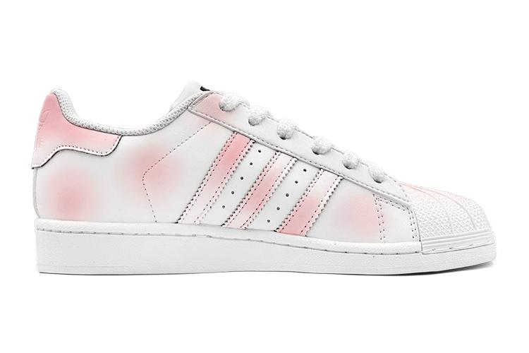 Кроссовки унисекс Adidas Originals Superstar Crystal Love розовые и белые, 39 EU