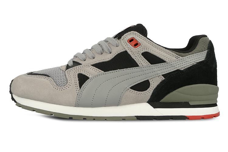 Кроссовки унисекс PUMA Duple серо-черно-зелёные, 35.5 EU