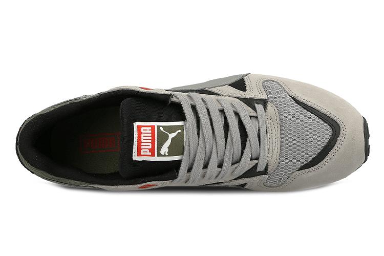 Кроссовки унисекс PUMA Duple серо-черно-зелёные, 35.5 EU