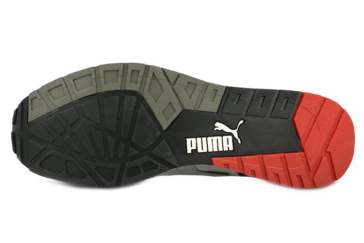 Кроссовки унисекс PUMA Duple серо-черно-зелёные, 35.5 EU