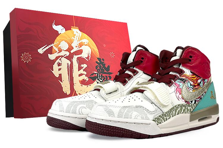 Кроссовки женские Jordan Legacy 312 High белые и красные, 35.5 EU