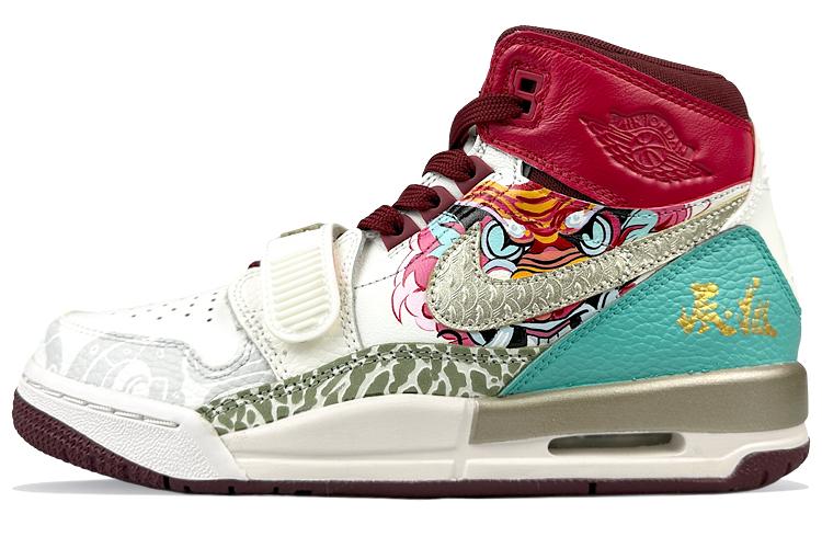 Кроссовки женские Jordan Legacy 312 High белые и красные, 35.5 EU