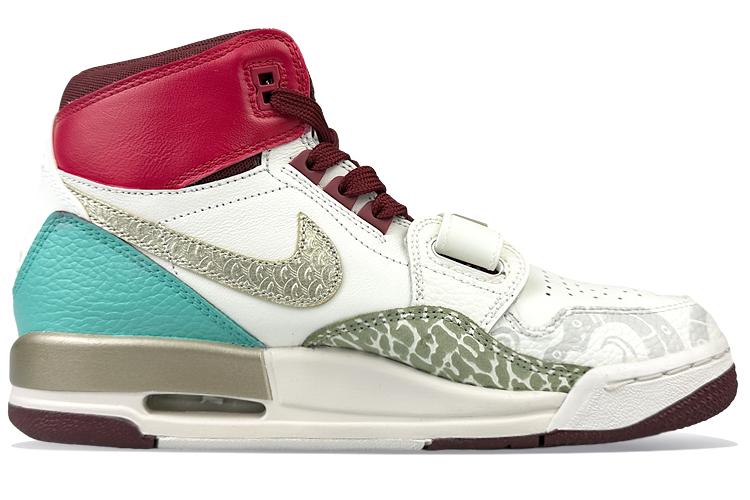 Кроссовки женские Jordan Legacy 312 High белые и красные, 35.5 EU