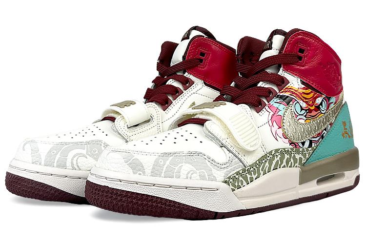 Кроссовки женские Jordan Legacy 312 High белые и красные, 35.5 EU
