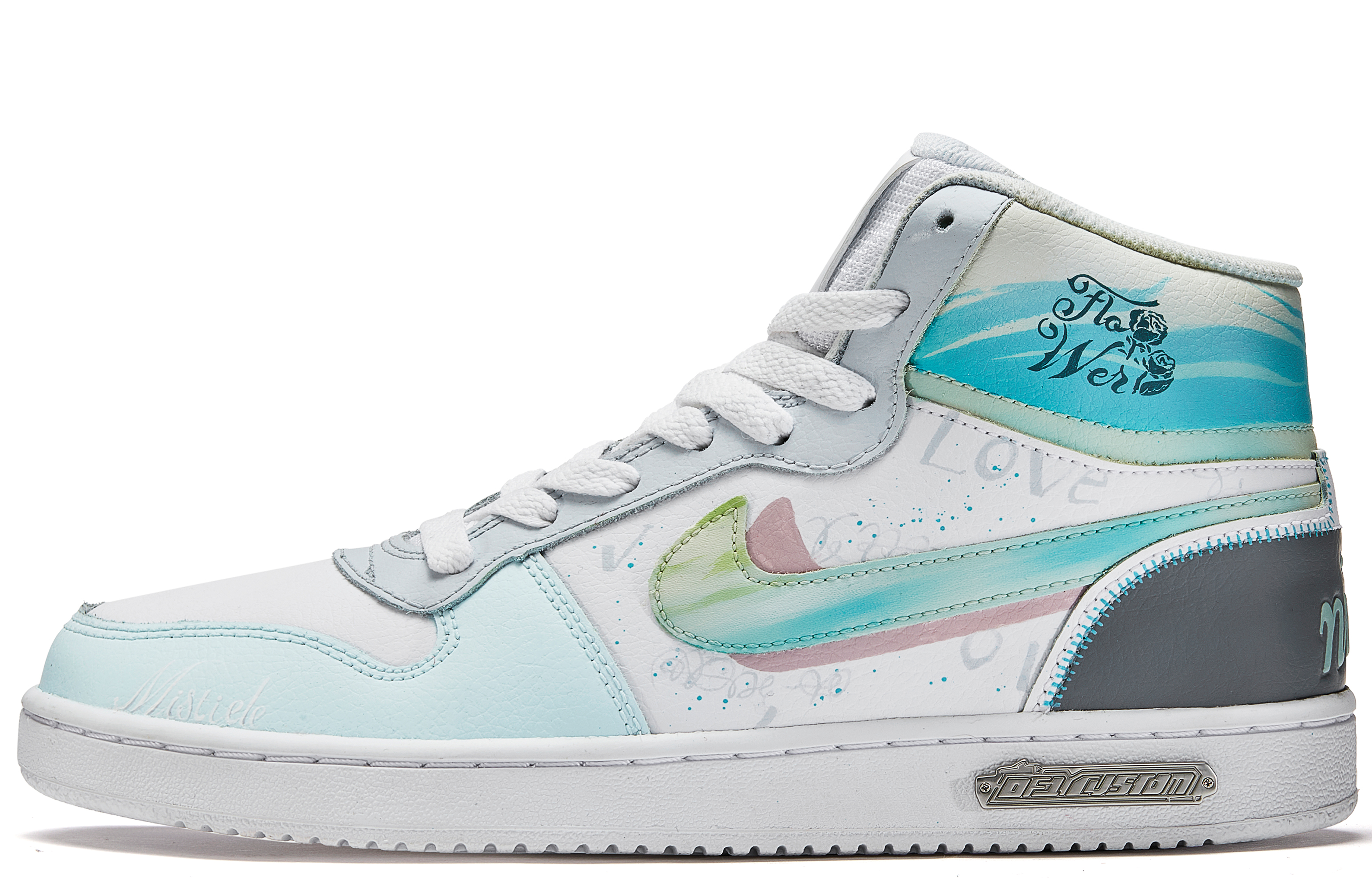 Кеды женские Nike EBERNON зелено-белые, 40.5 EU