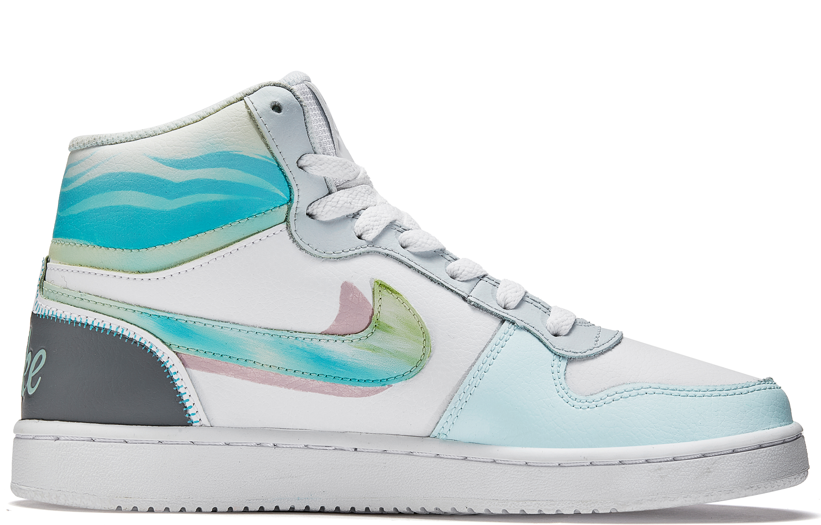 Кеды женские Nike EBERNON зелено-белые, 40.5 EU