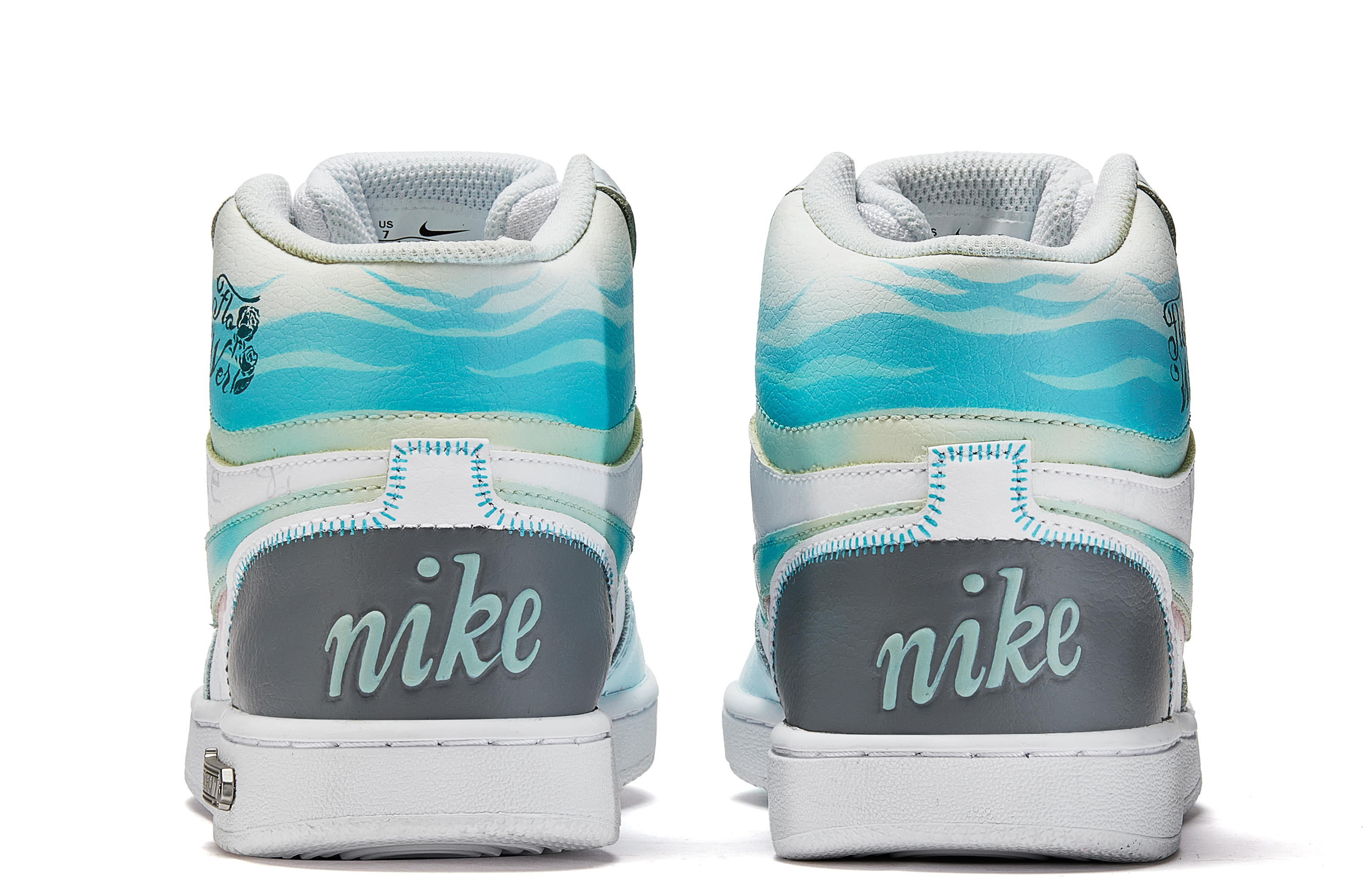 Кеды женские Nike EBERNON зелено-белые, 40.5 EU