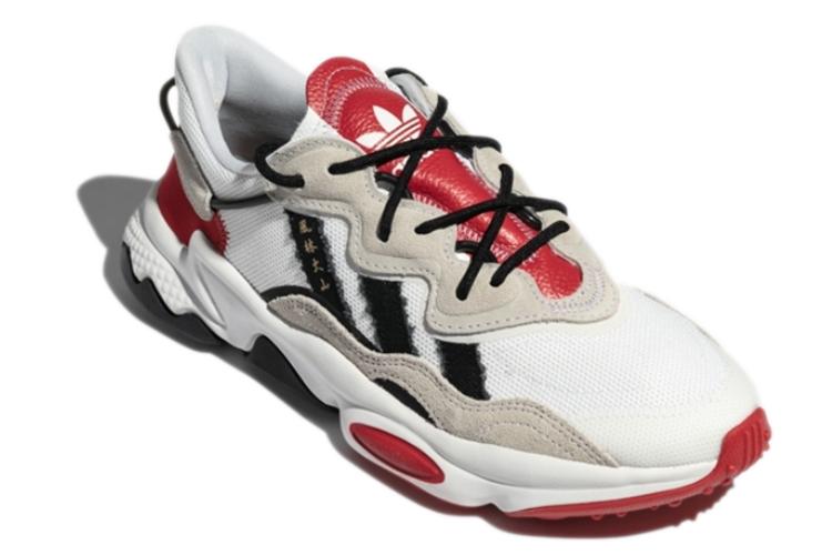 Кроссовки унисекс Adidas Ozweego Bait X Street Fighter Ryu белые-бежевые, 43 1/3 EU